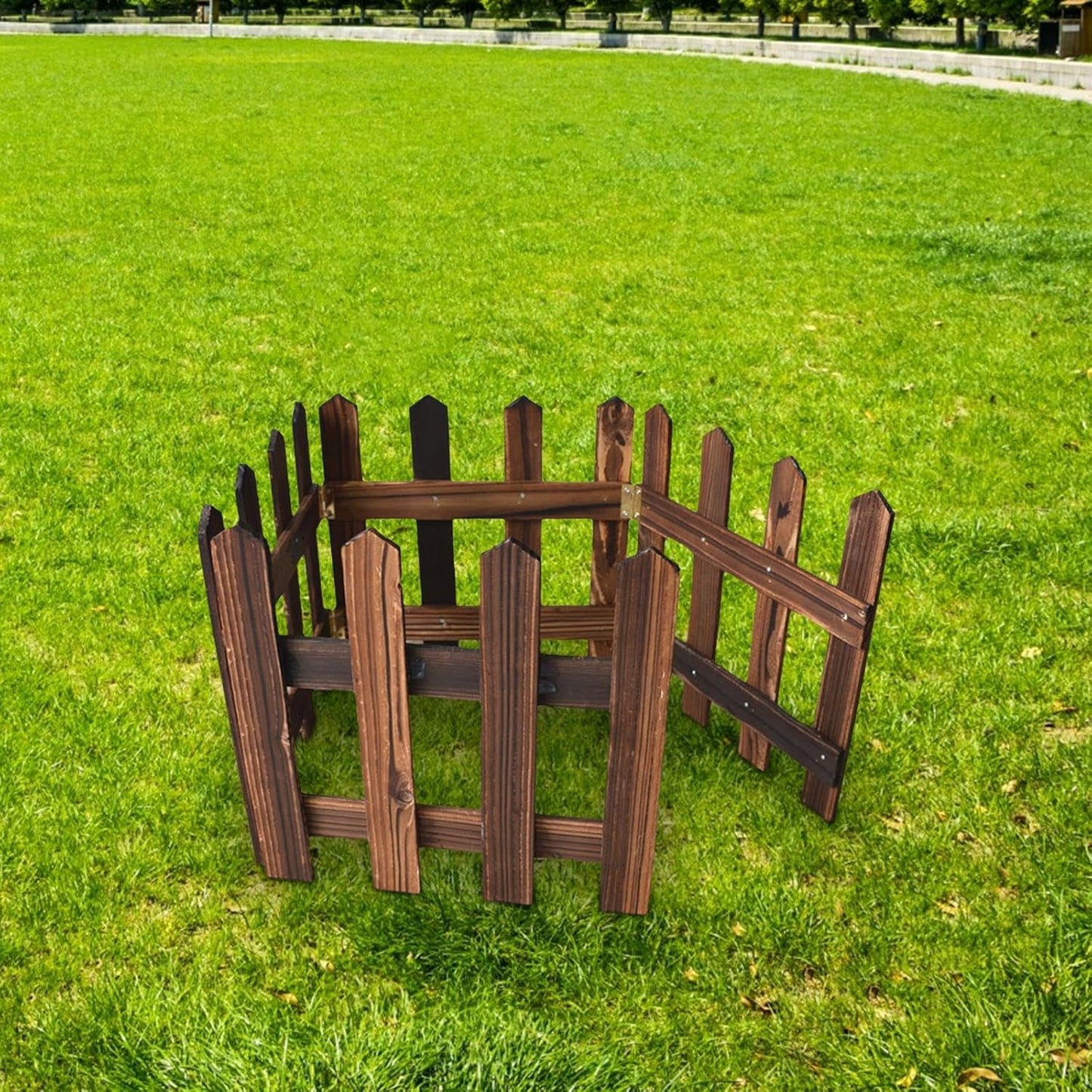 Dekorativer Holz Gartenzaun für Beete und Außenbereiche