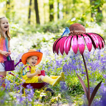Vogelfutter Station im Blumen-Design