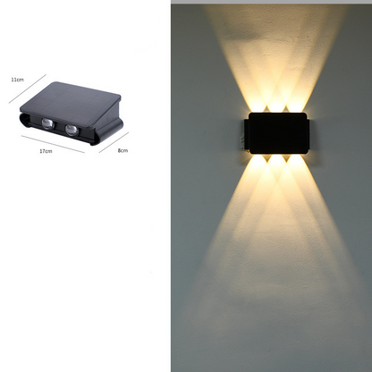 Moderne LED Außenwandleuchte mit Up & Down Licht – Wasserdichte Wandlampe für Hausfassade und Eingangsbereich