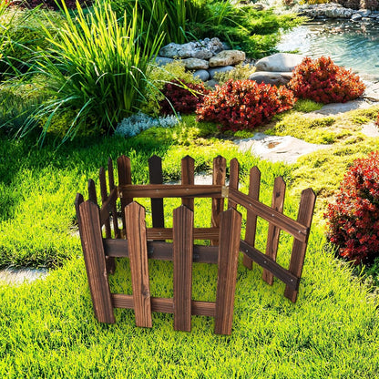 Dekorativer Holz Gartenzaun für Beete und Außenbereiche
