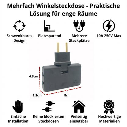 Mehrfach Winkelsteckdose - Praktische Lösung für enge Räume
