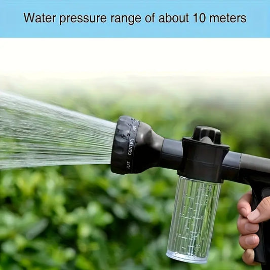 Multifunktionale Autowaschpistole – Sprühpistole mit Mikrofaser-Aufsatz für gründliche Reinigung
