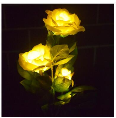 Solarbetriebene Rosen-Lichter – Gartenstecker mit Solarpanel für dekorative Beleuchtung