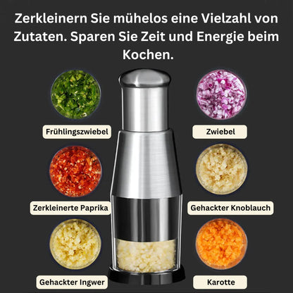 Multifunktionaler Knoblauch- Und Gemüsehacker – Edelstahl Zerkleinerer Für Schnelles Schneiden