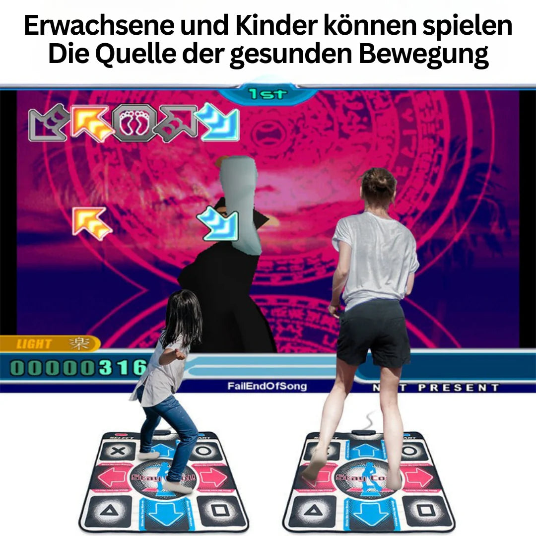 Interaktive Tanzmatte mit Musik und Bewegungssensor für spielerisches Fitness-Training