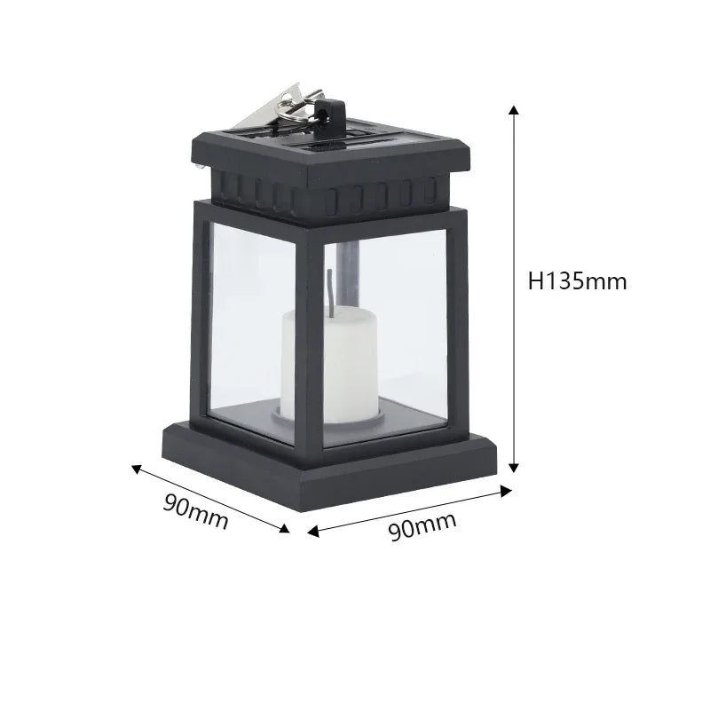 Solar Laterne mit LED Kerze – Hängelampe für Garten & Terrasse, Dekolicht für Außenbereich