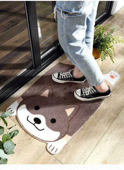 Niedliche Tier Rutschfeste Matte – Haustierdesign für Küche, Bad und Flur