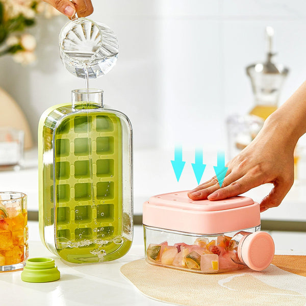Praktische 2in1 Eiswürfelflasche