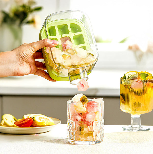 Praktische 2in1 Eiswürfelflasche