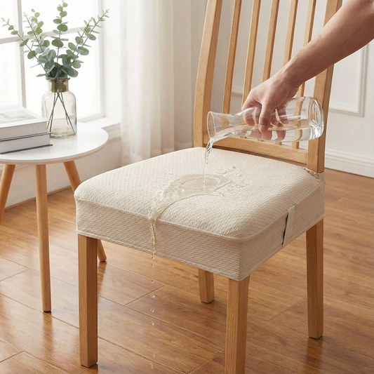 Wasserfester Jacquard-Stuhlkissenbezug – Rutschfest & Pflegeleicht