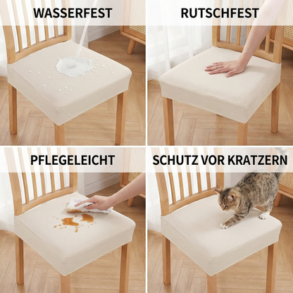 Wasserfester Jacquard-Stuhlkissenbezug – Rutschfest & Pflegeleicht