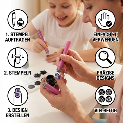 NagelKunst Stempel-Set – DIY Maniküre mit floralen Motiven