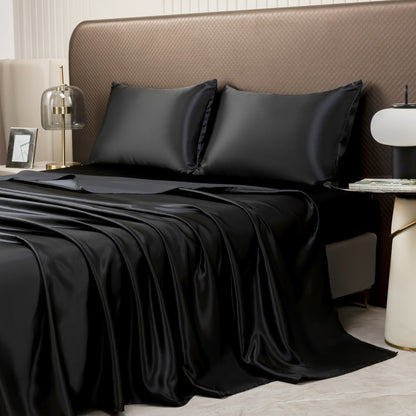 Kühlendes Seidenartiges Satin Bettlacken