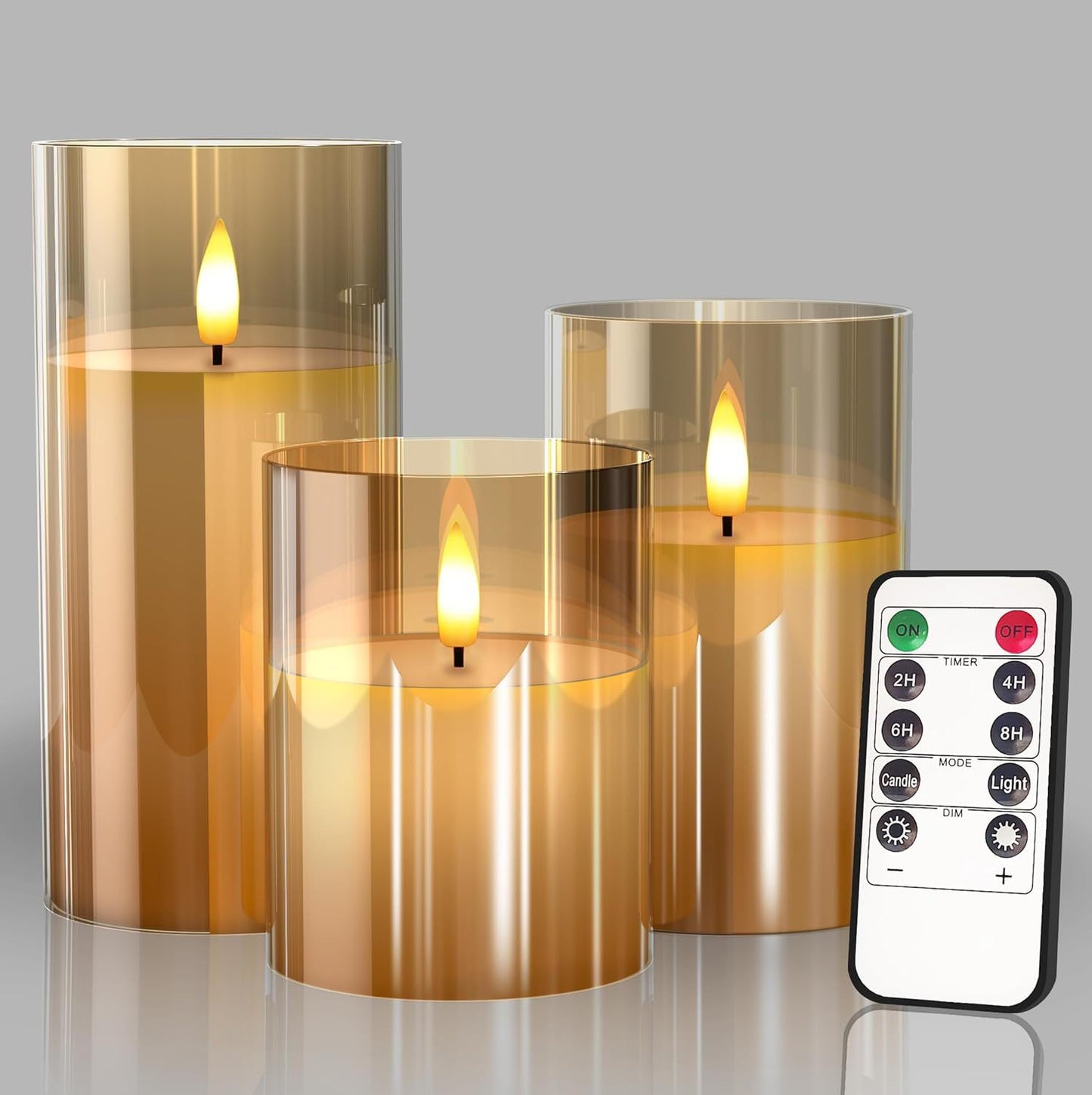 Flammenlose LED Kerzen mit Ferbendinung