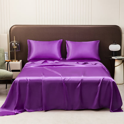 Kühlendes Seidenartiges Satin Bettlacken