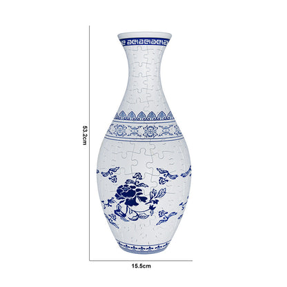 Edle 3D Puzzle Vase - Verwendbar für echte Blumen
