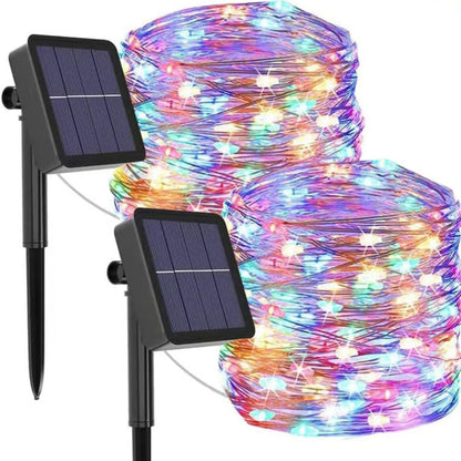 Wasserfeste Lichterkette mit Solarenergie