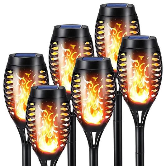 Solarbetriebene LED-Fackeln – SolarFlame Design