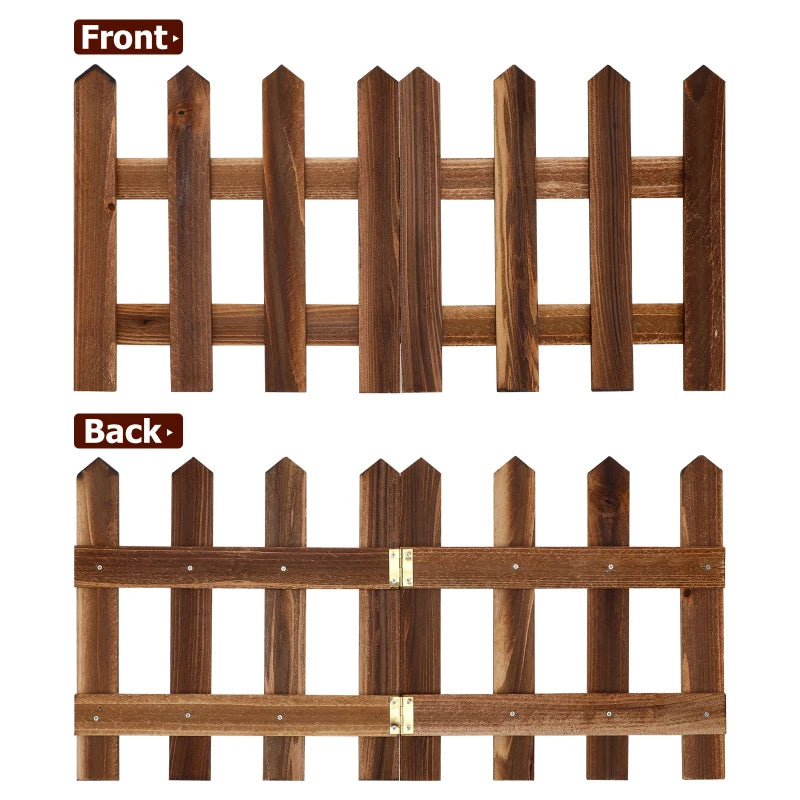 Dekorativer Holz Gartenzaun für Beete und Außenbereiche