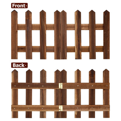 Dekorativer Holz Gartenzaun für Beete und Außenbereiche