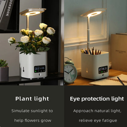 Multifunktionaler intelligenter Hydroponik-Pflanztopf mit Kalender, Diffusor und Schreibtischlampe