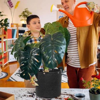 Pflanzensack aus Filz mit Tragegriffen – Atmungsaktiv und langlebig für Gartenpflanzen und Blumen