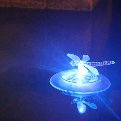 Solarbetriebene Teichdeko Schmetterling und Libelle – Farbwechselnde LED-Lichter für Garten und Teich
