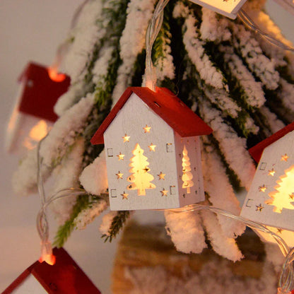 Holz-Weihnachtshäuser mit LED-Beleuchtung für Festliche Dekoration