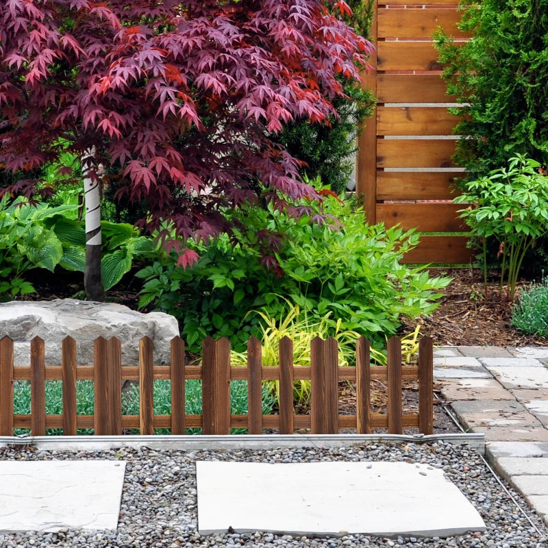 Dekorativer Holz Gartenzaun für Beete und Außenbereiche