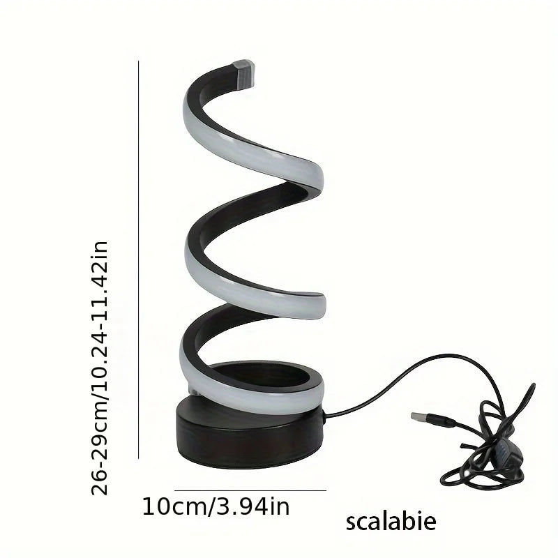 Moderne Spiral-LED-Tischlampe