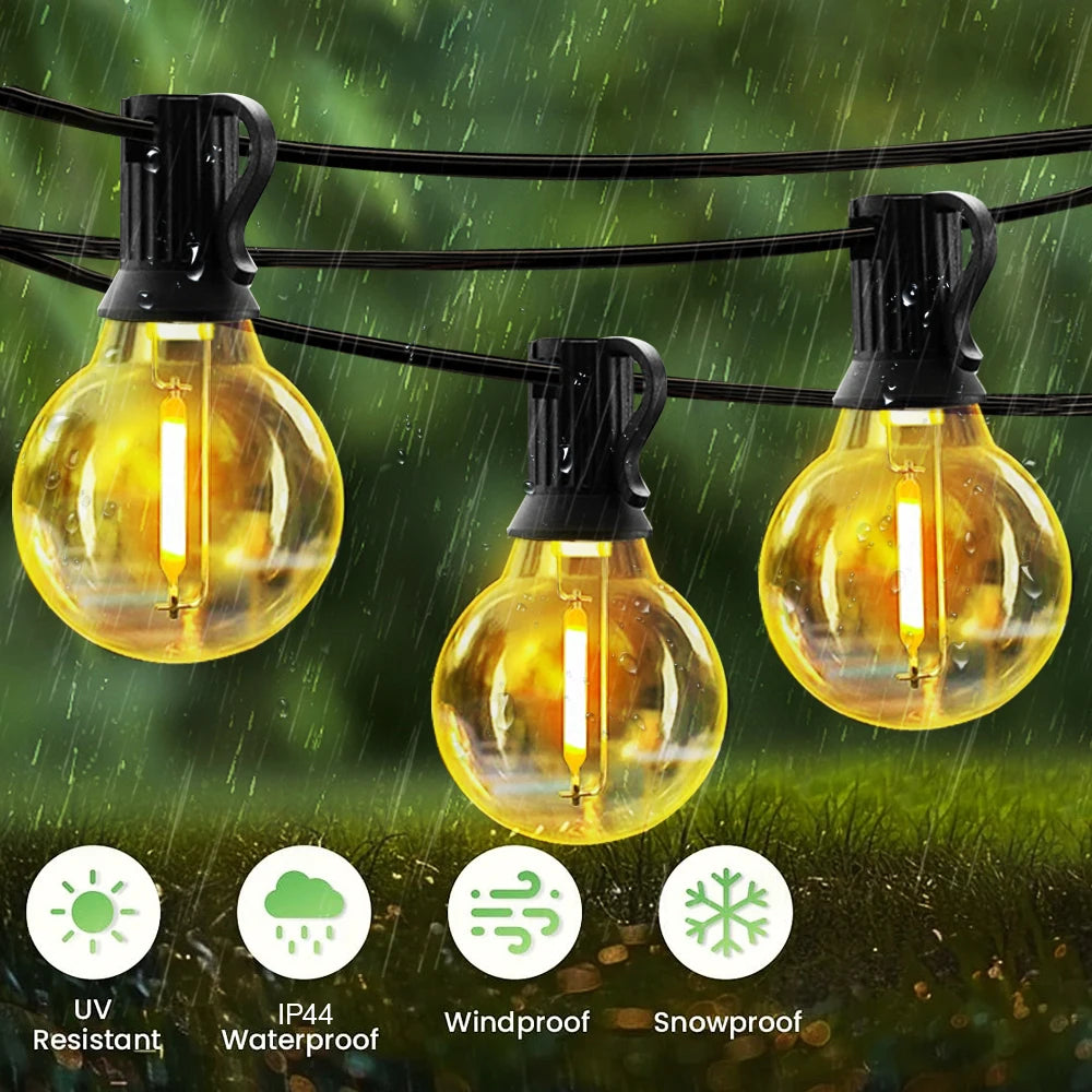 Elegante Solar Glühbirnen Lichterkette
