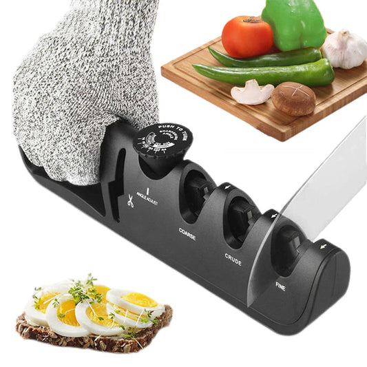 Multifunktionaler 4-in-1 Messerschärfer – Profi-Schleifgerät (1+1 Gratis)