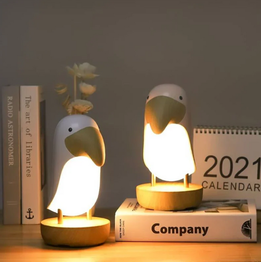 Wiederaufladbare Nachtlampe im Vogel-Design