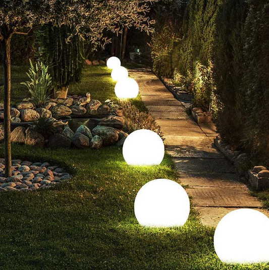 Runde Gartenlampe