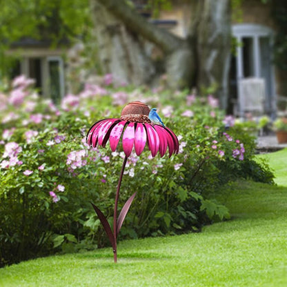 Vogelfutter Station im Blumen-Design