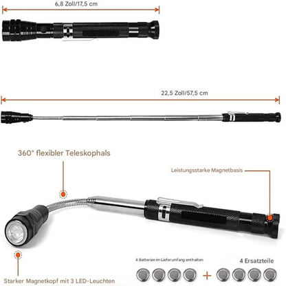 Flexibles Ausziehbares Magnetwerkzeuglicht