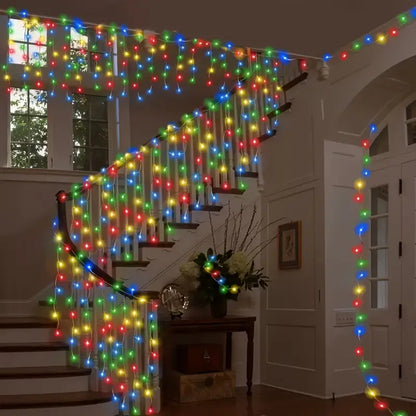 LED Sternenhimmel Eiszapfen Lichterkette – Dekorative Lichtervorhänge für Weihnachten und Garten
