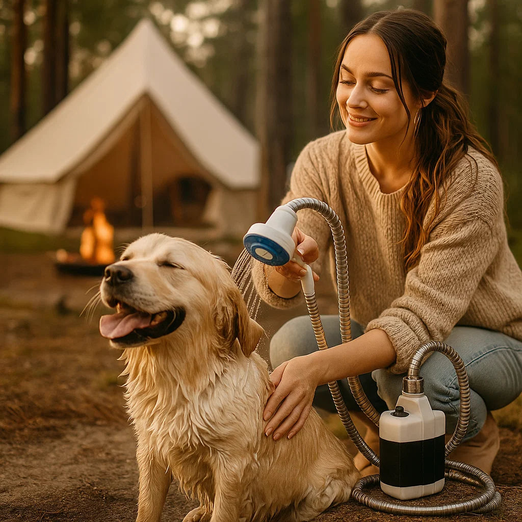 Tragbare USB-Campingdusche für den Außenbereich