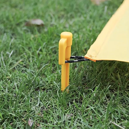 Kunststoff Zeltspieße mit Haken – Camping Erdnägel für Planen und Tarp