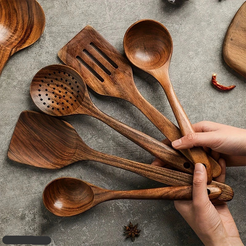 Küchenset aus Natürlichem Teak Holz