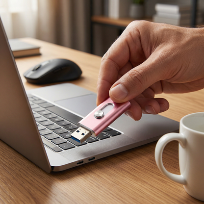 3-in-1 USB-Speicherstick – High-Speed USB 3.0 OTG-Stick mit Type-C-Adapter für Smartphone & PC