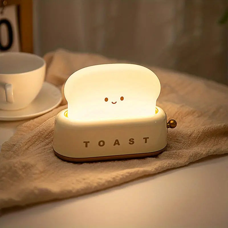 Schattige Nachttischlampe – Kawaii Toast LED-Lampe für Gemütliche Beleuchtung
