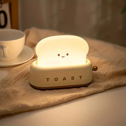 Schattige Nachttischlampe – Kawaii Toast LED-Lampe für Gemütliche Beleuchtung