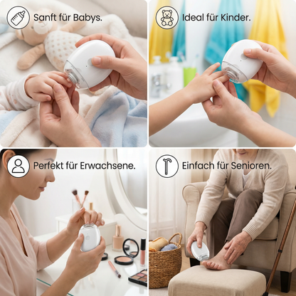 Profi Elektro-Nageltrimmer mit LED-Licht – Sanfter Nagelschneider für die ganze Familie