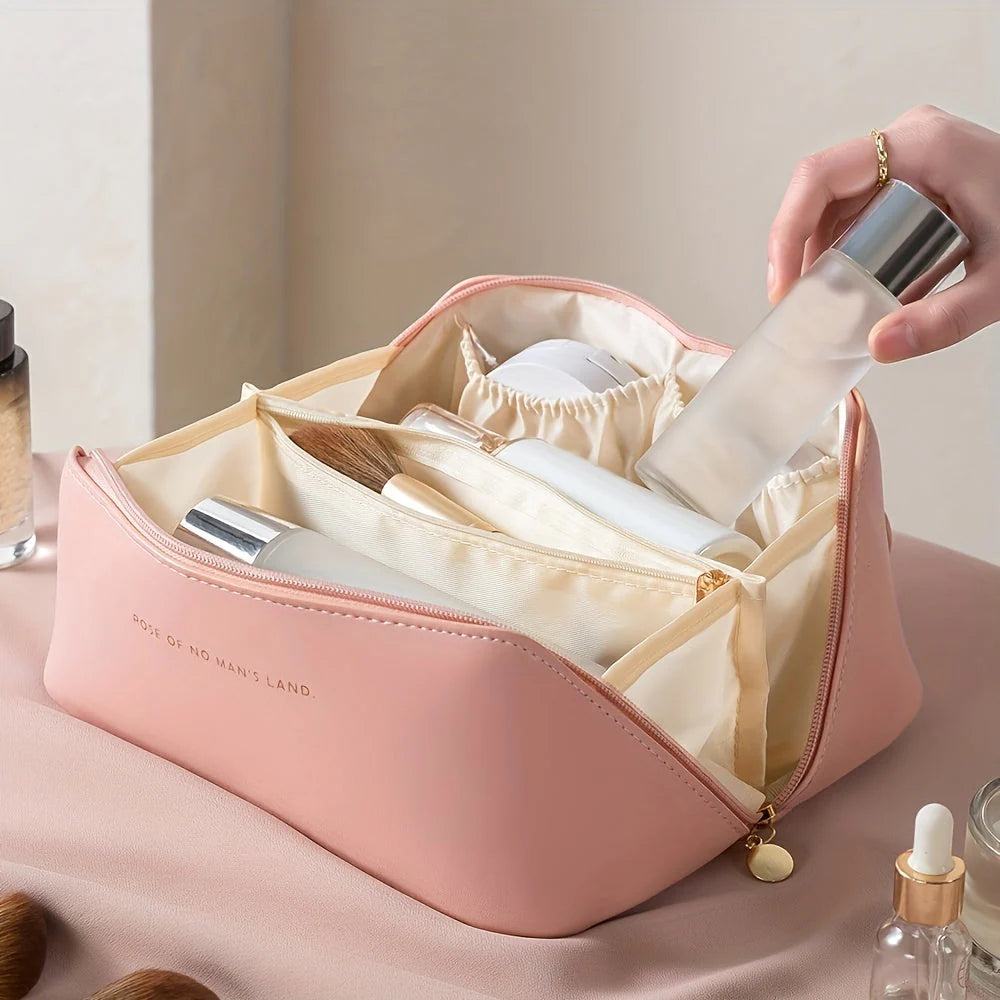 Reisefreundlicher Make-up Organizer mit Reißverschluss – Elegante Kosmetiktasche