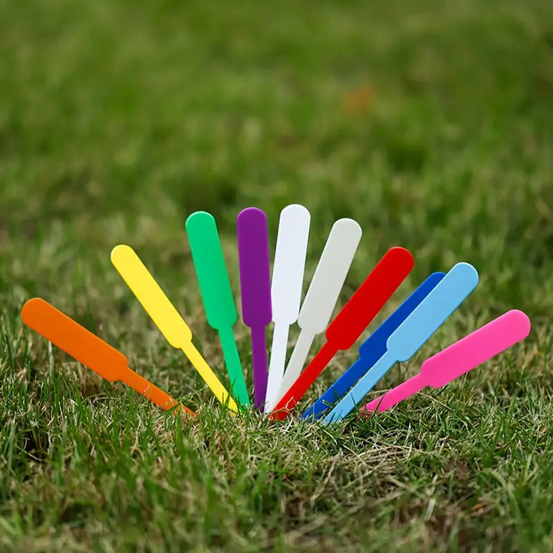 Bunte Pflanzenstecker aus Kunststoff – Wetterfest & Wiederbeschreibbar