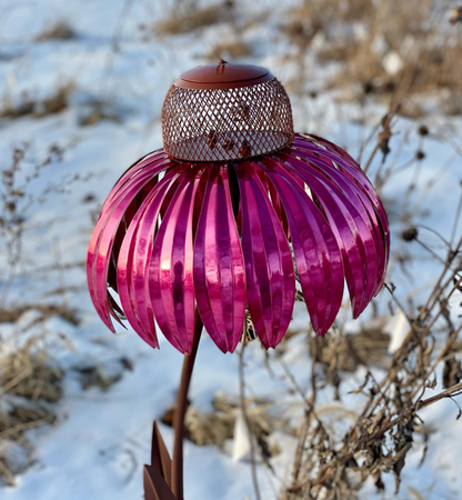 Vogelfutter Station im Blumen-Design