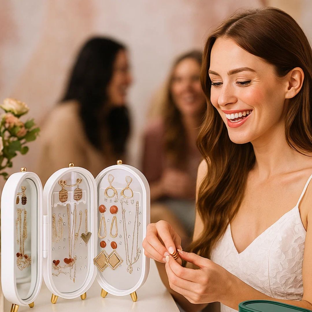 Elegante Schmuckaufbewahrungsbox mit Spiegel