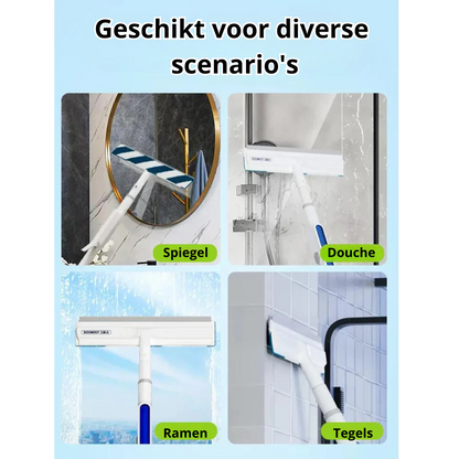 Funktionaler 3-in-1 Fensterwischer mit Sprüh- und Wischfunktion