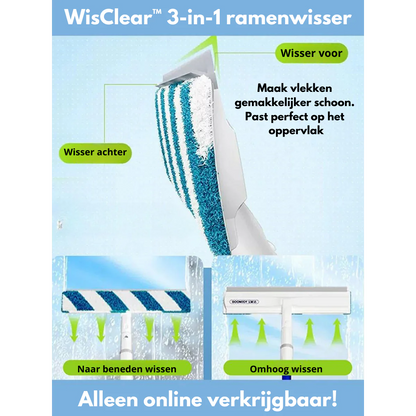 Funktionaler 3-in-1 Fensterwischer mit Sprüh- und Wischfunktion